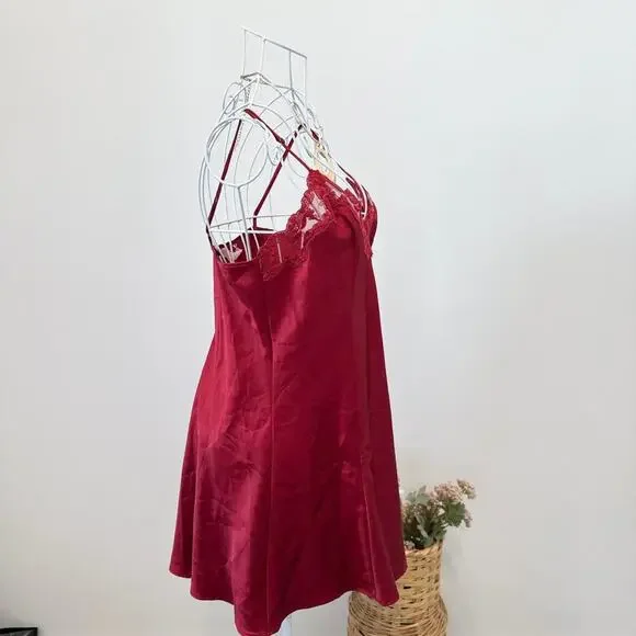 INSANE vintage y2k Victoria’s Secret red mini slip dress - Picture 4 of 5
